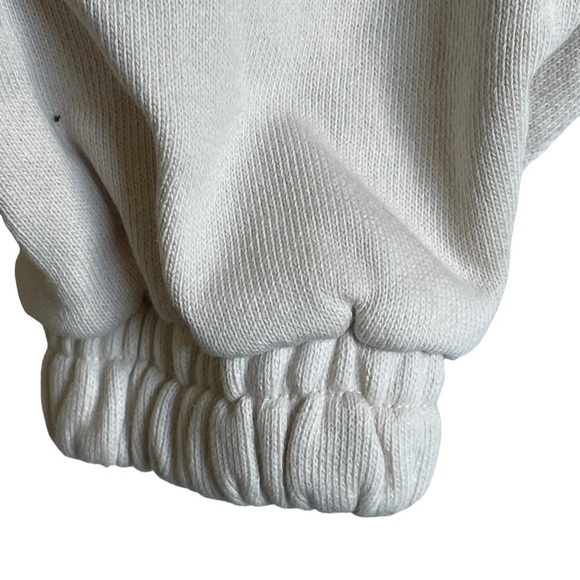 Good American Fleece Crop Waisted Sweatshirt Bone001 size 1 / Small NWT - Picture 6 of 9